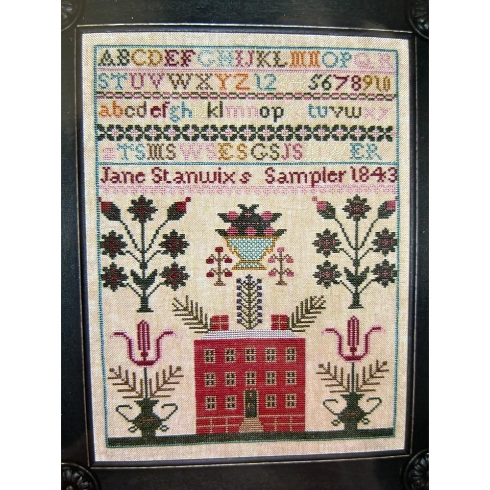 Jane Stanwix 1843 Kit Samplers Revisited 36ct Cocoa Linen Started* Cross Stitch